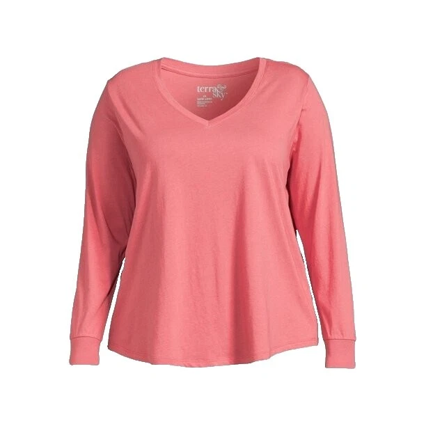 Camiseta Tops Sólido Sky para Mujeres