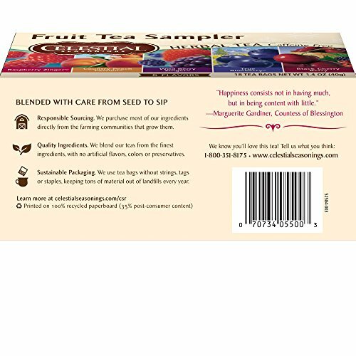 Celestial Seasonings Fruit Tea Sampler, 18 ct