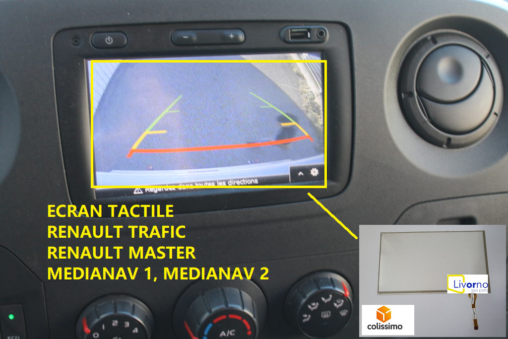 Vitre Ecran Tactile 281156764R pour Rénover GPS Renault Trafic Master