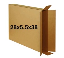 28" x 5.5" x 38" CARDBOARD BOX - 200 lb strength - SIDE LOADING - ART BOX