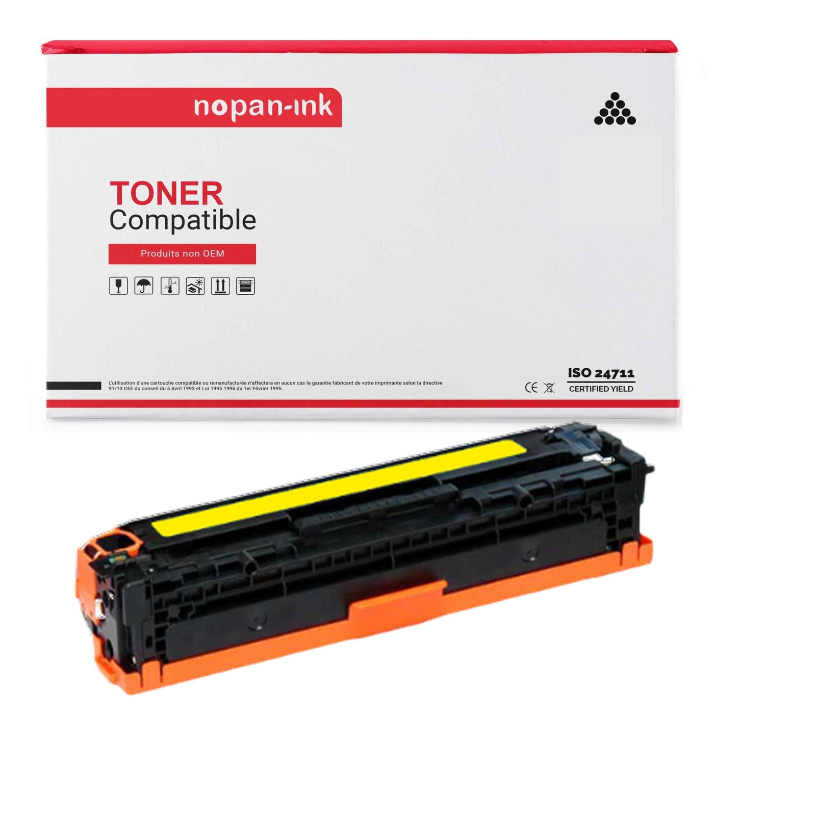 Toner 3017C002 compatible Canon 055H jaune haute définition pour impression laser