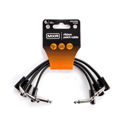 3er-Pack Dunlop MXR 6 Zoll Flachband-Patchkabel Gitarrenpedal FX-Kabel - 3PDCPR06