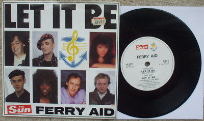Ferry Aid - McCartney / Bush / Knopfler - Let It Be - U.K 45 + PS EX- 45