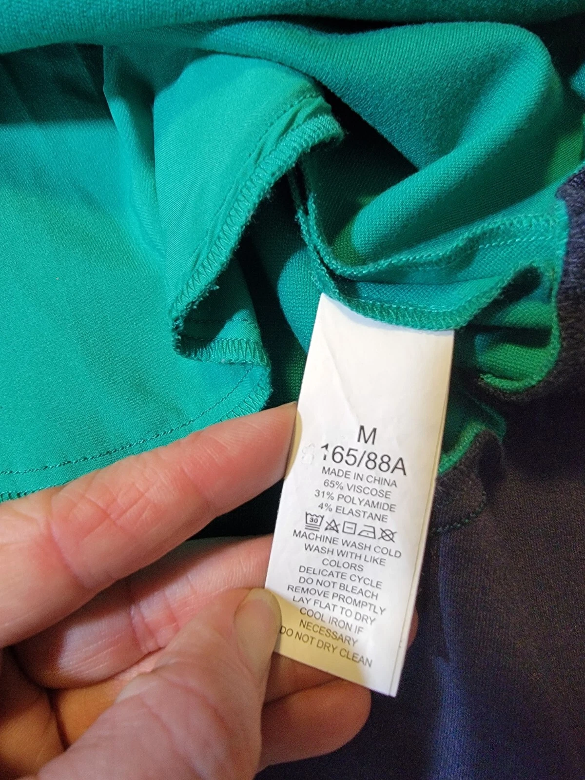 Abito Kate Spade verde smeraldo e blu navy colorblock Ponte Fiorella aderente taglia MED