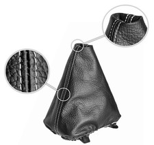 Schaltsack Schaltmanschette passend für Audi A2 Bj. 1999-2005 weiße Naht Leder