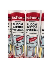 SILICONE ACETICO SIGILLANTE TRASPARENTE ANTIMUFFA PZ.3 CARTUCCIA ML.280 FISCHER