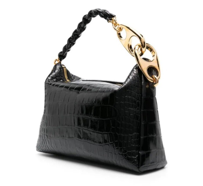 IN STORES $5200 Tom Ford Black Croc Embossed Leather Carine Large