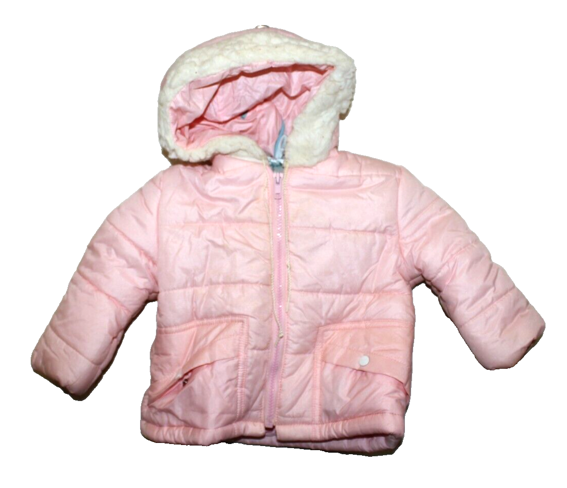 Veste Bomber Capitonnée Rose à Capuche Pour Fille - Taille 10-11 Ans - Occasion Très Bon état