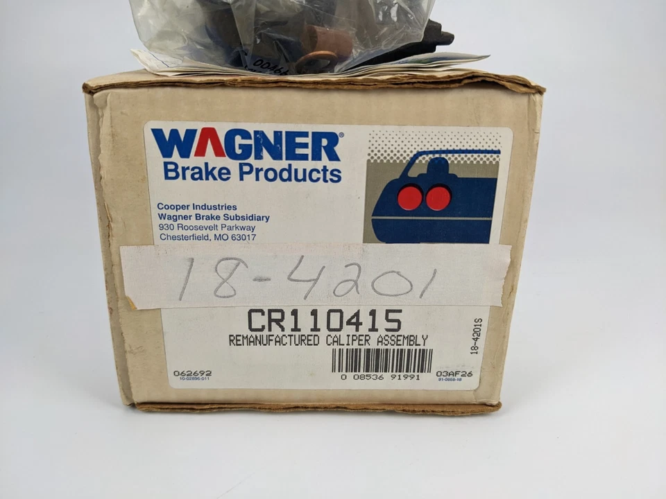 Wagner CR110415 Reman Brake Caliper - Ford Mercury Topaz Lynx Tempo Escort - Image 2 of 4