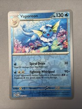 Pokemon TCG * SV Prismatic Evolutions * 022/131 Vaporeon Rare * REVERSE HOLO
