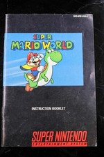 NO GAME- Super Mario World Nintendo SNES Authentic Manual Only