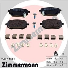 ZIMMERMANN Bremsbeläge Satz Hinten Bremsklötze 22861.180.2