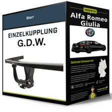 Starre Anhängerkupplung für ALFA ROMEO Giulia 05.2016-jetzt Typ 952 G.D.W. NEU