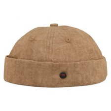 DOCKER MÜTZE soft wash Baumwolle hellbraun/ camel Dockerscap Sommer