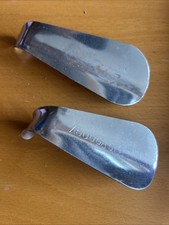 2 Metal Shoe Horns One Plain One Stamped Jc Penny