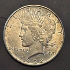 1922 Silver Peace dollar.Au