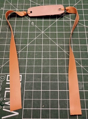 Joe Frisk slingshot bands. 5/8  to 1/2  tapered Theraband Gold - buffalo pouch.