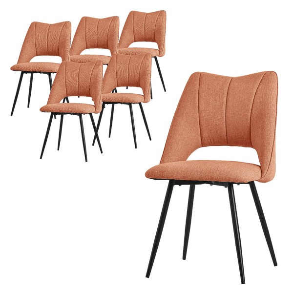 6Er Esszimmerstuhl Set KüChenstuhl Wohnzimmerstuhl Polsterstuhl RüCkenlehne-image
