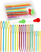 25Pcs Yarn Needle Set Large Big Eye Weaving Needle Bent Tapestry Sewing Needles