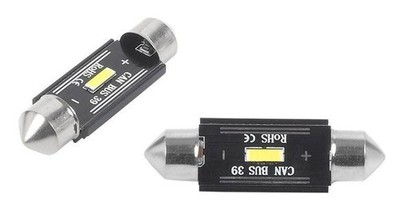 AMiO LED CANBUS, 1×SMD UltraBright 1860, Soffitte 39 mm, Weiß, 12/24 V, 2er-Set