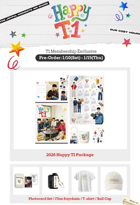 AUTHENTIC] 2026 HAPPY T1 MERCHANDISE FAKER DORAN KERIA PEYZ ONER