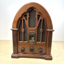 Vintage 7-4100JA General Electric Wood Cathedral Replica AM/FM Radio - NICE!!