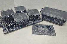 Temptations by Tara Carved Old World 13 Piece Bake Set 1.5 qt Meatloaf Pan W/Lid