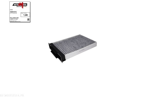 Fits DELLO AUTOMEGA 180001910 CABIN FILTER