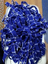 Blue  White-Cut Size 8 - 100 Wool Fabric for Rug Hooking