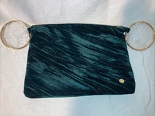 Olga Berg Jordon Emerald Velvet Convertible Bag