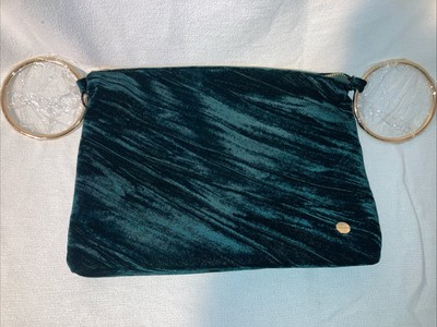Olga Berg Jordon Emerald Velvet Convertible Bag