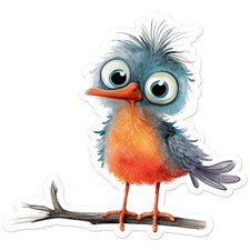 Cute Baby Robin Bird - Vinyl Decal Sticker - Car Window Laptop - Ebn12495