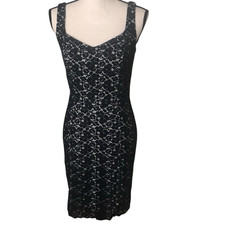 Vintage INC Black Lace Sheath Dress Sz 4 Party, Cocktail Party, Date Night