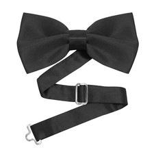 Adjustable Mens Bow Tie Solid Color Pre Tied Formal Wedding Party Prom
