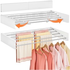 Wall Mounted Clothes Drying Rack Folding Indoor, Foldable Laundry Drying Rack...