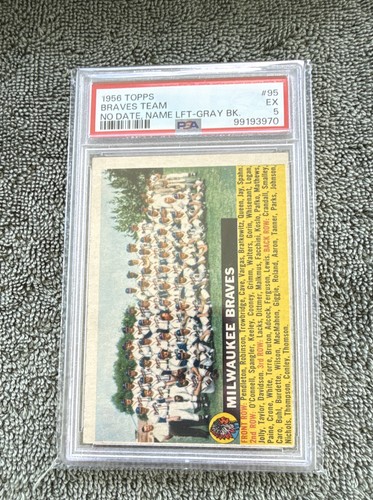 1956 Topps Braves Team [No Date Gray Back] #95 card