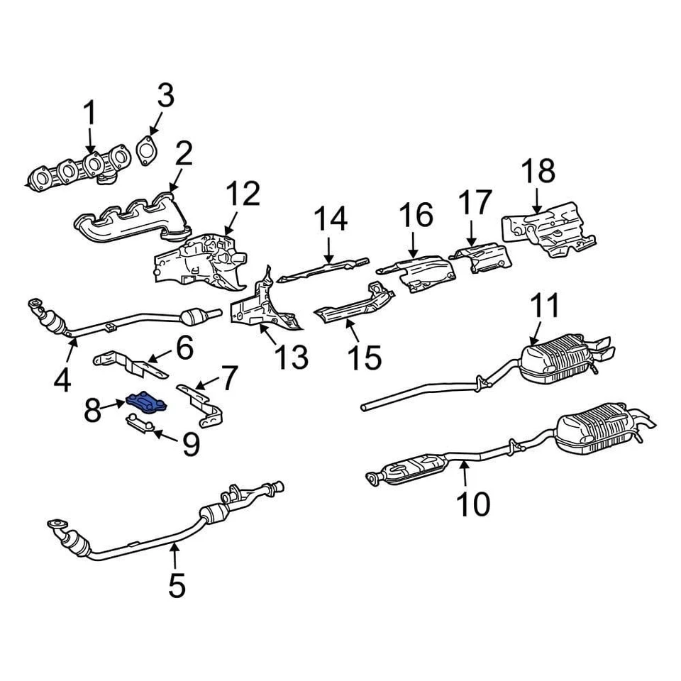 For Mercedes-Benz C63 AMG 2016-2018 Mercedes-Benz Catalytic Converter Bracket Foto 2 de 4