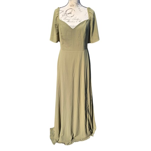 Baltic Born NWOT Sierra Sweetheart Maxi Dress in Dusty Olive Green Size Medium - Picture 4 of 12