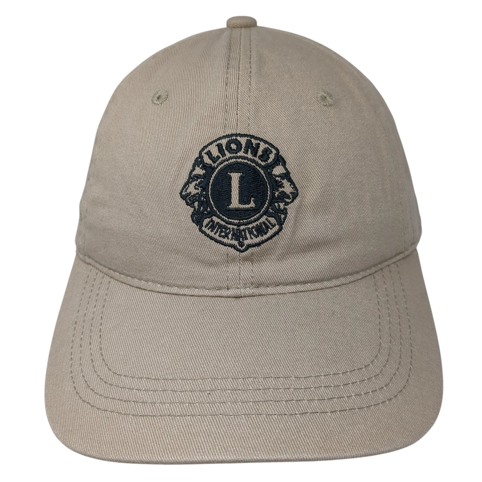 Lions International Slideback Baseball Cap Beige One Size 6 Panel Outdoor Cap