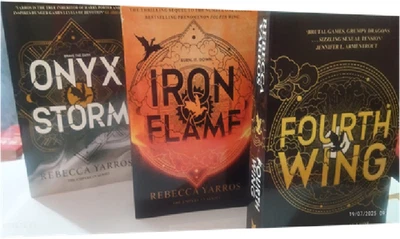 3 Book Collection Set:The Empyrean Series Fourth wing, Iron flame, onyx Freeship