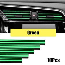 10pcs Car Interior Air Conditioner Outlet Decoration Stripes Cover Accessories