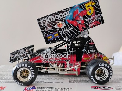 超希少　FOMRAS Models HOゲージ スプリンクラーカー 2001 Action X-Treme #5 Mark Kinser Mopar/Spider man Sprint Car