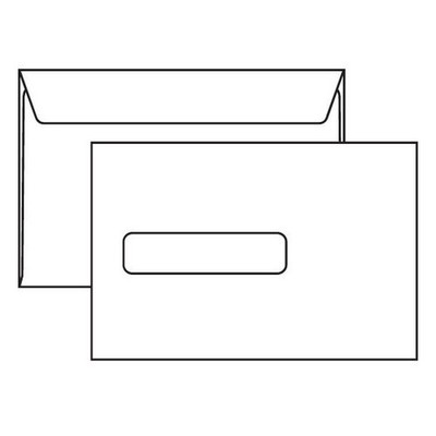 Digi-Clear Window Booklet Envelopes, 6'' x 9'', 24#, White (92% Brightness), Side