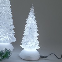 LED Deko Baum Pyramide H. 21Cm Transparent Aus Acryl Formano W25