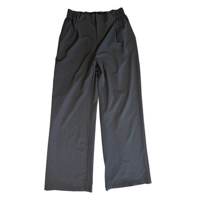 Alo Yoga Pursuit Trouser Black Wide Leg Pleated High Waisted Pant