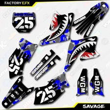 Gray & Blue Savage Camo Racing Graphics Kit fits Suzuki RMZ250 RMZ 250 04-06