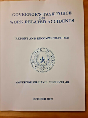 Texas Governor's Task Force on Work Related Accidents | eBay