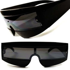 Cosmic Extravaganza: Alien Space Party Cyclops Futuristic Black Sunglasses