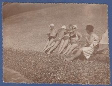 Shirtless guys bare torso bulge and girls in swimsuits Soviet Vintage Ph...
