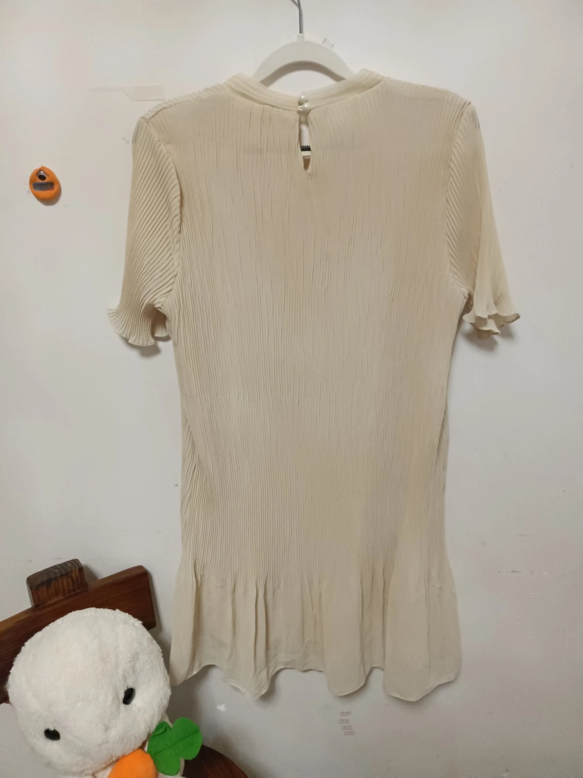 OFF WHITE &ALTRE STORIE abito gonna grande fiocco colletto plissettato lunghezza media